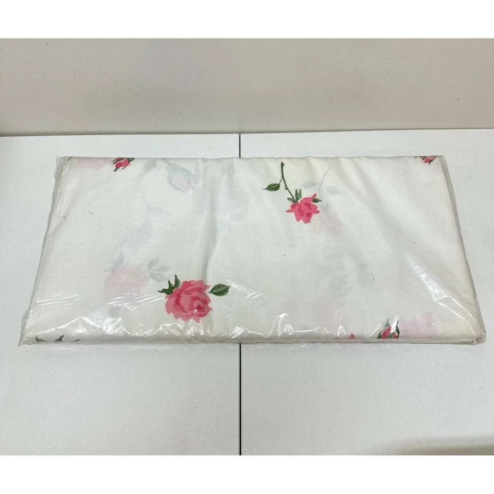 Grant Maid Regal Rose Vintage Double Flat Sheet 100% Cotton Pink Floral 81x108